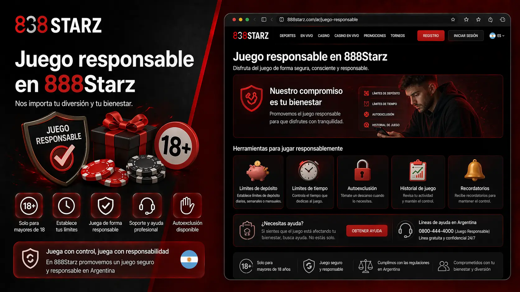 Juego responsable en 888Starz